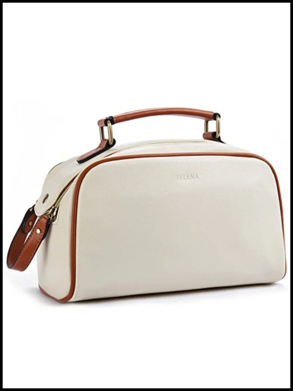 Waterproof PU Leather Travel Toiletry Bag with Double Zipper Large Capacity
